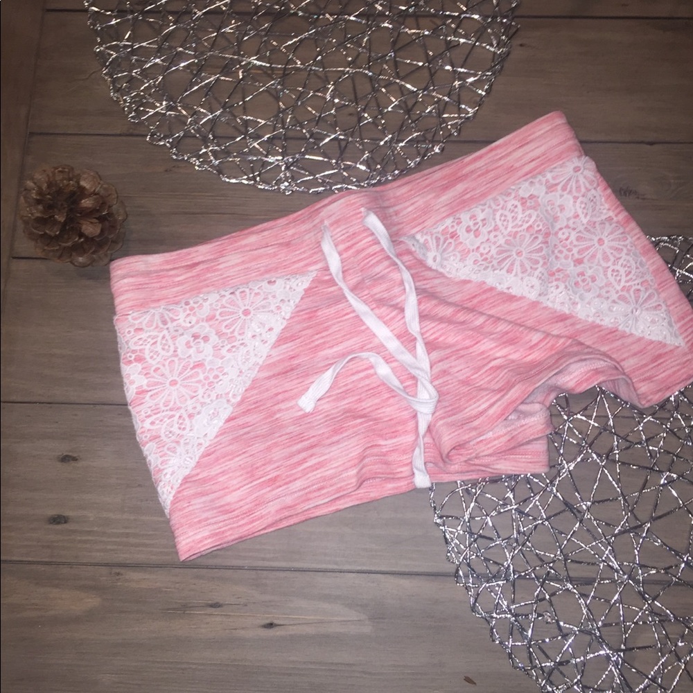 Pink with lace detail shorts sz11/13